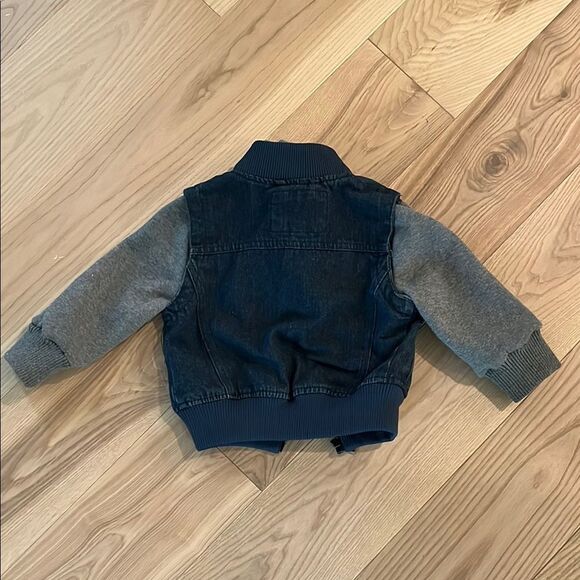 Urban Republic Blue Denim Jacket with Gray Sleeves - Picture 4 of 5